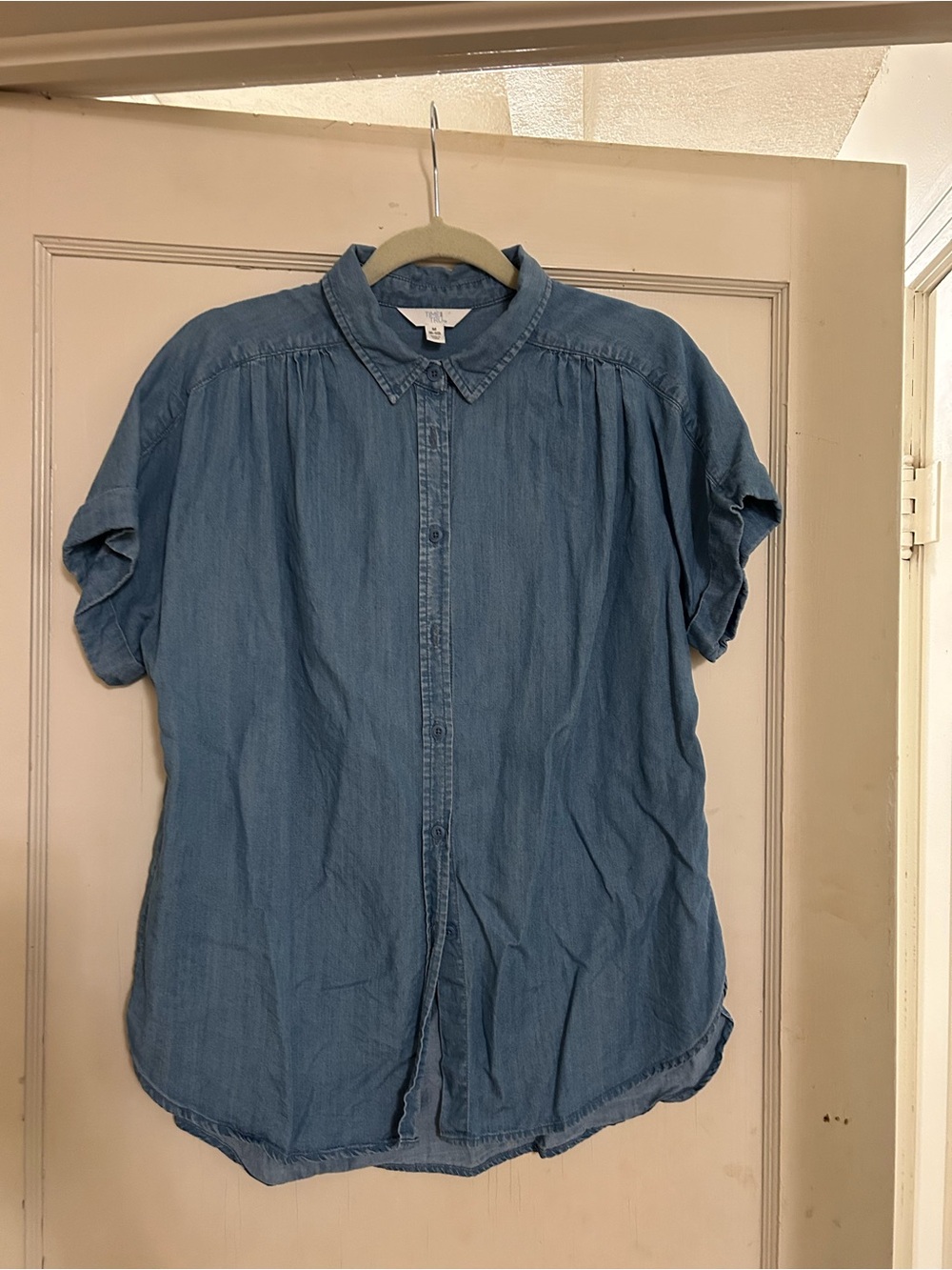 Time and Tru Light Chambray Shirt - Light Blue